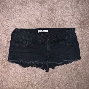 Black denim Hollister shorts